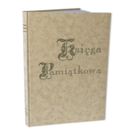1829-319-047 Księga Pamiątkowa złocona 220x307, beż