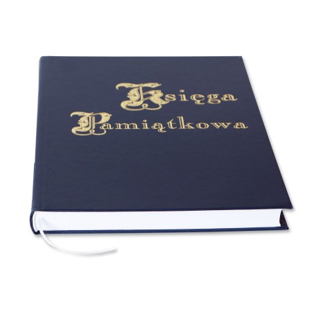 1829-319-050 Księga Pamiątkowa złocona 220x307 - granat bok i lico