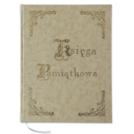 1829-319-033 Księga Pamiątkowa złocona 255x320 - beż
