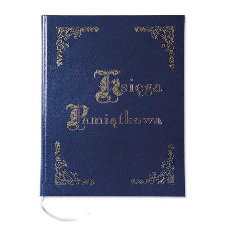 1829-319-036 Księga Pamiątkowa złocona 255x320 - granat