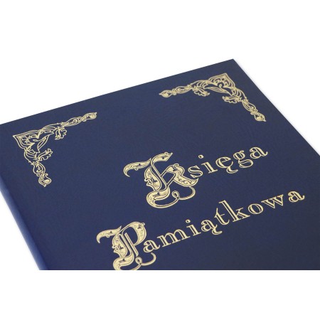 1829-319-036 Księga Pamiątkowa złocona 255x320 - granat złocenie