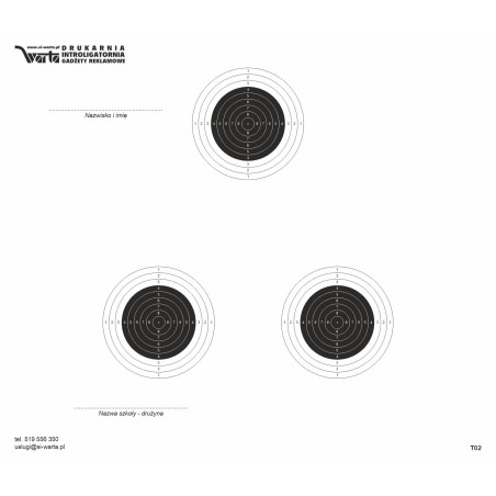 2713-340-040 Tarcze strzeleckie 200x175 mm, 100 szt. (T02) 2713-340-040 Tarcze strzeleckie 200x175 mm, 100 szt. (T02)