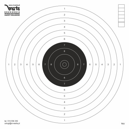 2713-340-041 Tarcze strzeleckie 170x170 mm, 100 szt. (T03)