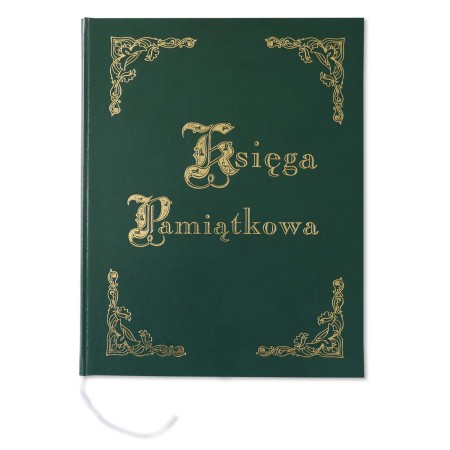 1829-319-037 Księga Pamiątkowa złocona 255x320 - zieleń
