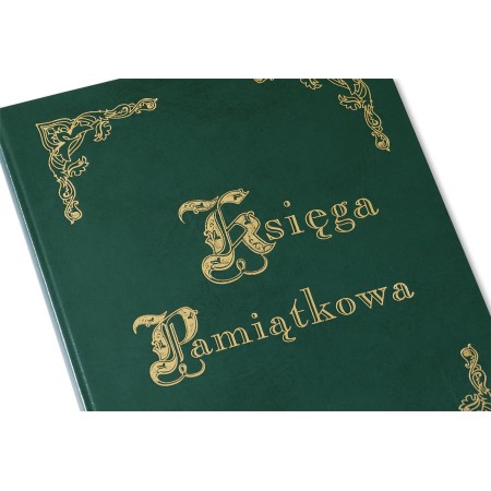 1829-319-037 Księga Pamiątkowa złocona 255x320 - zieleń złocenie