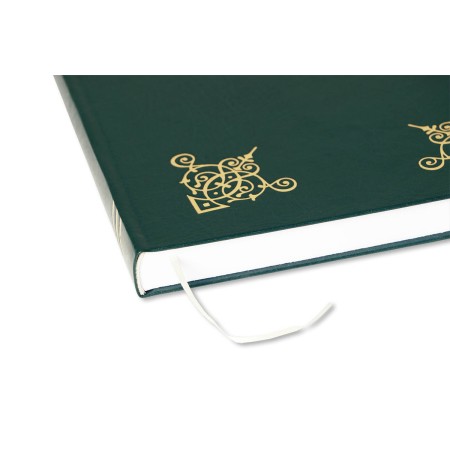 1829-319-046 Złota księga złocona 220x307 - zieleń bok, kapitałka i lico