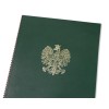 1824-339-077 Okładka na dyplom, ze złotym orłem - zieleń złocenie