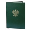 1824-339-077 Okładka na dyplom, ze złotym orłem - zieleń