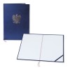 1824-339-076 Okładka na dyplom, ze złotym orłem - granat