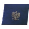 1824-339-076 Okładka na dyplom, ze złotym orłem - granat złocenie