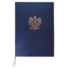 1824-339-076 Okładka na dyplom, ze złotym orłem - granat