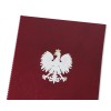 1824-339-089 Okładka na dyplom, z orłem kolorowym - bordo