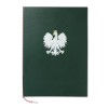 1824-339-091 Okładka na dyplom, z orłem kolorowym - zieleń