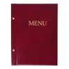 1824-339-116 Okładka Menu, oklejana, z napisem prostym - bordo