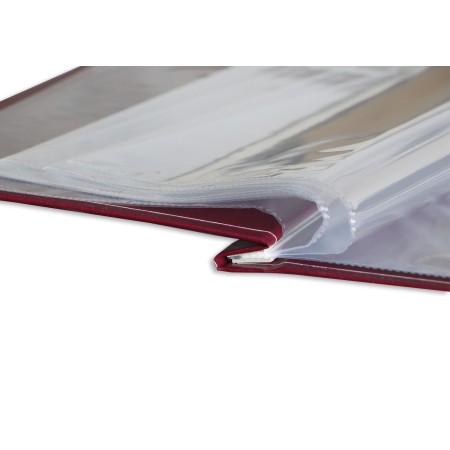 1824-339-116 Okładka Menu, oklejana, z napisem prostym - bordo