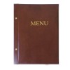 1824-339-117 Okładka Menu, oklejana, z napisem prostym - brąz