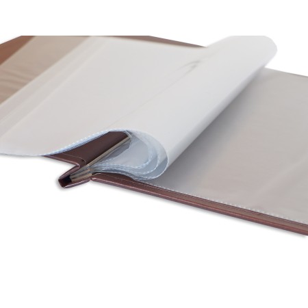 1824-339-117 Okładka Menu, oklejana, z napisem prostym - brąz