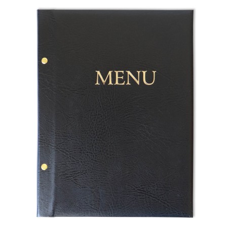 1824-339-120 Okładka Menu, oklejana, z napisem prostym - czarna