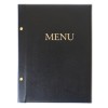 1824-339-120 Okładka Menu, oklejana, z napisem prostym - czarna