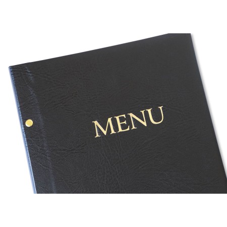1824-339-120 Okładka Menu, oklejana, z napisem prostym - czarna