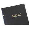 1824-339-120 Okładka Menu, oklejana, z napisem prostym - czarna