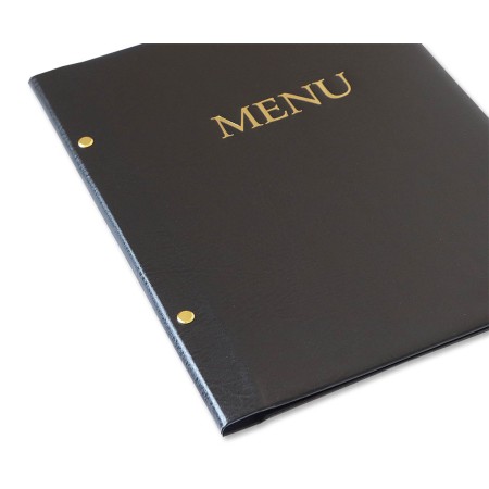 1824-339-120 Okładka Menu, oklejana, z napisem prostym - czarna