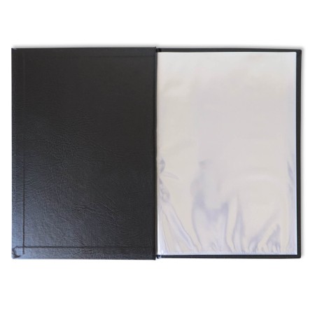 1824-339-120 Okładka Menu, oklejana, z napisem prostym - czarna