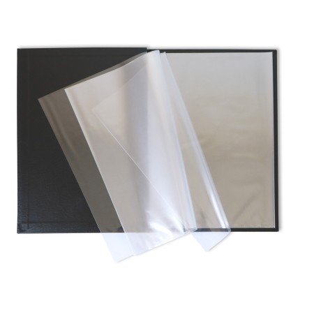 1824-339-120 Okładka Menu, oklejana, z napisem prostym - czarna