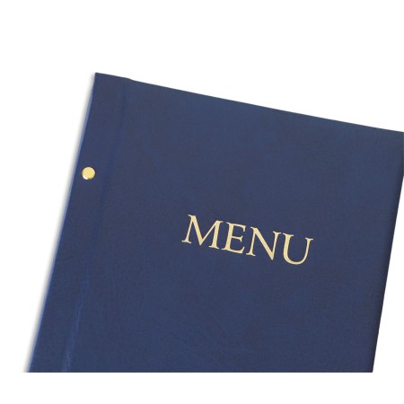 1824-339-118 Okładka Menu, oklejana, z napisem prostym - granat