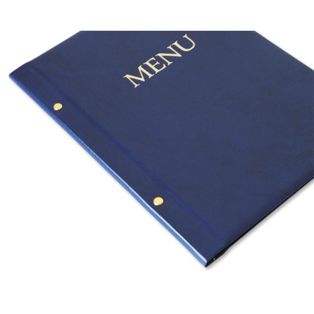 1824-339-118 Okładka Menu, oklejana, z napisem prostym - granat