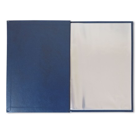 1824-339-118 Okładka Menu, oklejana, z napisem prostym - granat