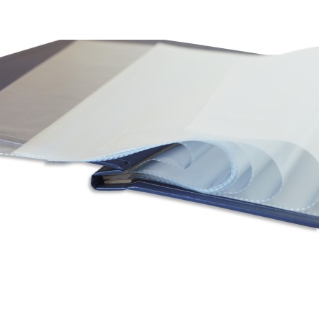 1824-339-118 Okładka Menu, oklejana, z napisem prostym - granat