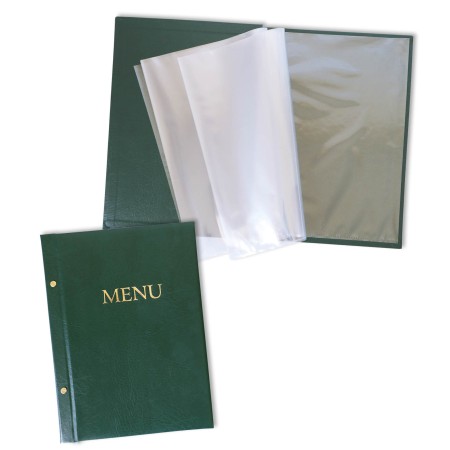 1824-339-119 Okładka Menu, oklejana, z napisem prostym - zieleń