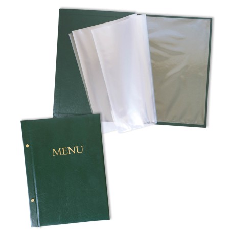 1824-339-119 Okładka Menu, oklejana, z napisem prostym - zieleń