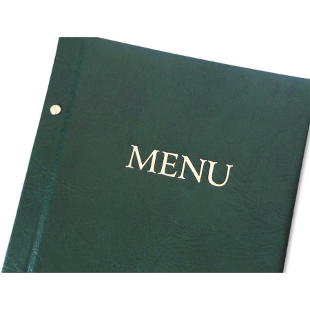 1824-339-119 Okładka Menu, oklejana, z napisem prostym - zieleń