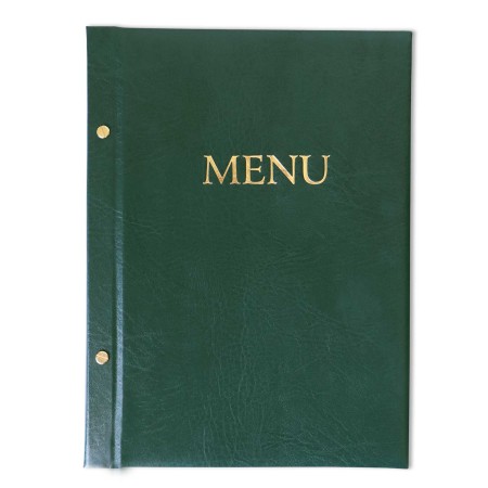 1824-339-119 Okładka Menu, oklejana, z napisem prostym - zieleń