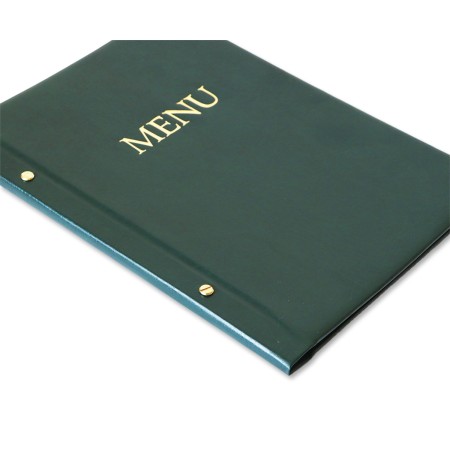 1824-339-119 Okładka Menu, oklejana, z napisem prostym - zieleń
