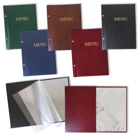 1824-339-116, 117, 118, 119, 120 Okładka Menu, oklejana, z napisem prostym