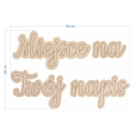 1822-126-480 Dekoracje, napisy na ścianę - drewniane - wzór 1 wymiary