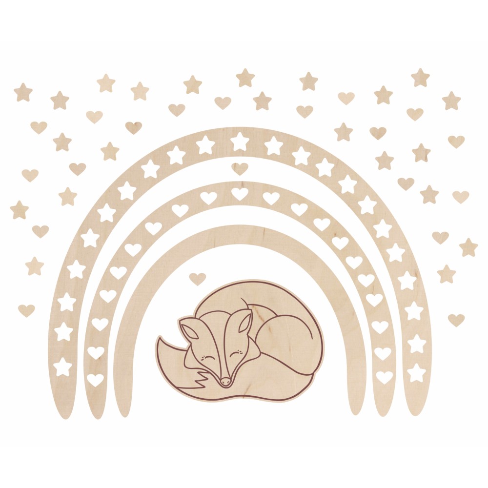 1822-126-480 Dekoracje, napisy na ścianę - drewniane - wzór 2