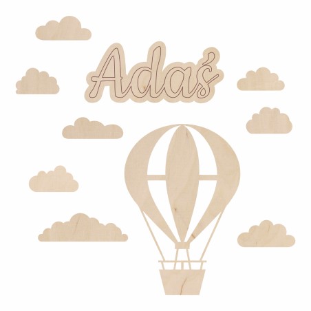 1822-126-480 Dekoracje, napisy na ścianę - drewniane - wzór 3