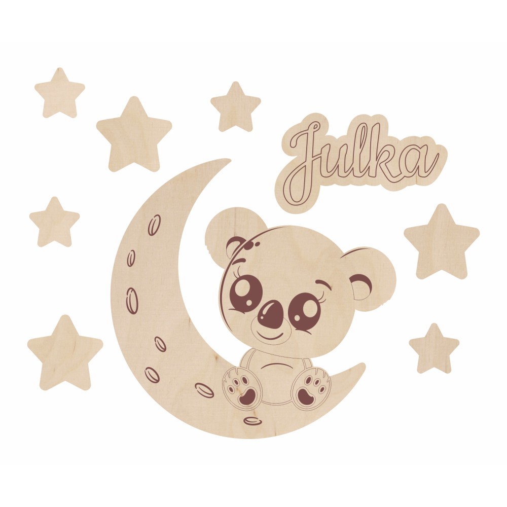 1822-126-480 Dekoracje, napisy na ścianę - drewniane - wzór 4