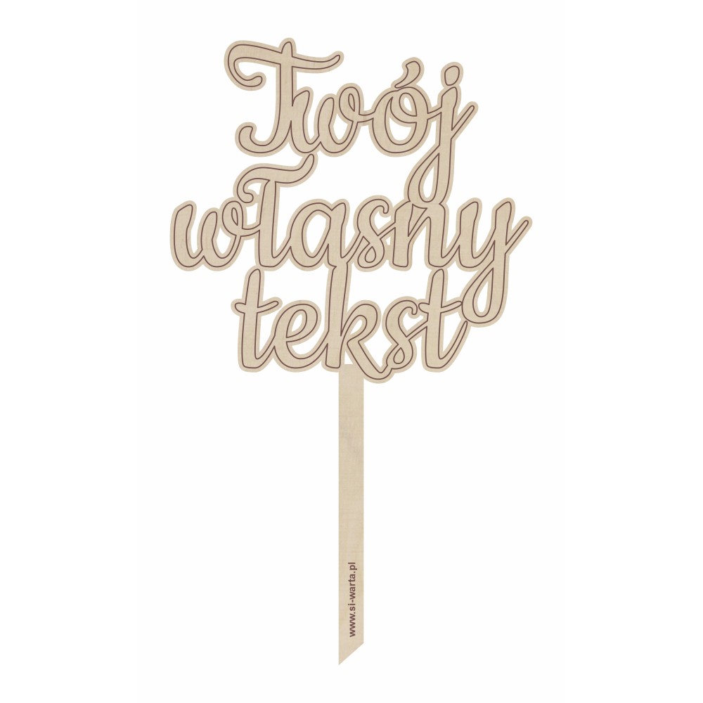 1822-126-447 Topper na tort Twój własny tekst