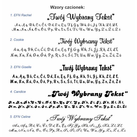 1822-126-447 Topper na tort 20x25 cm - kroje pisma do wyboru