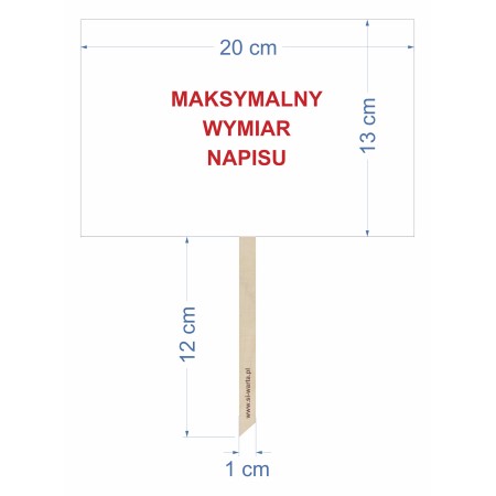 1822-126-447 Topper na tort 20x25 cm - wymiar