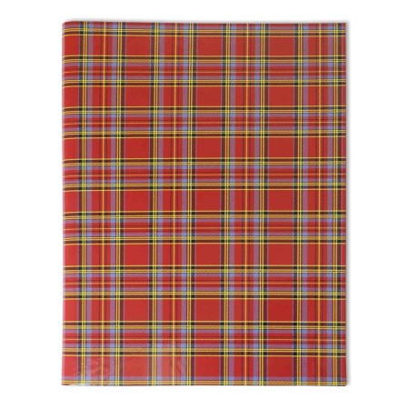 1824-339-148 Teczka z klipem do A4 zamykana (podkład), krata szkocka - czerwona