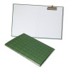 1824-339-149 Teczka z klipem do A4 zamykana (podkład), krata szkocka - zielona