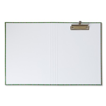 1824-339-149 Teczka z klipem do A4 zamykana (podkład), krata szkocka - zielona