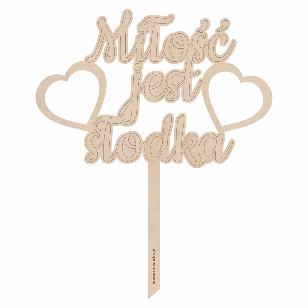 1822-126-446 Topper na tort weselny - wzór 3