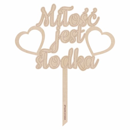 1822-126-446 Topper na tort weselny - wzór 3